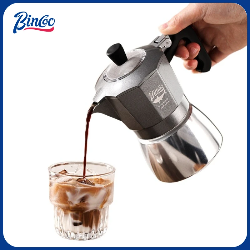 Coffee Equipment Espresso - Bincoo 2-Tassen Doppelventil Moka-Kanne Aluminiumlegierung Kaffeekanne