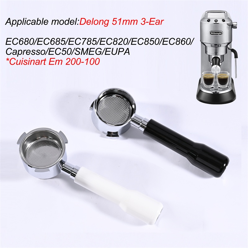 Coffee Equipment Espresso - 51mm Kaffee-Siebträger ohne Boden für Delonghi