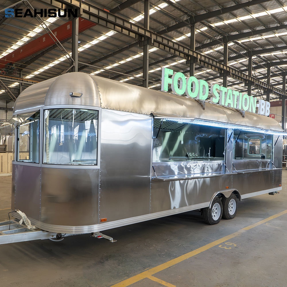 Mobile Coffee Van Equipment - Mobiler Kaffee-BBQ-Snack-Food-Candy-Burger-Anhänger, Food-Truck-Ausstattung, rostbeständige Anhängerkupplung, Küchen-Camper-Van