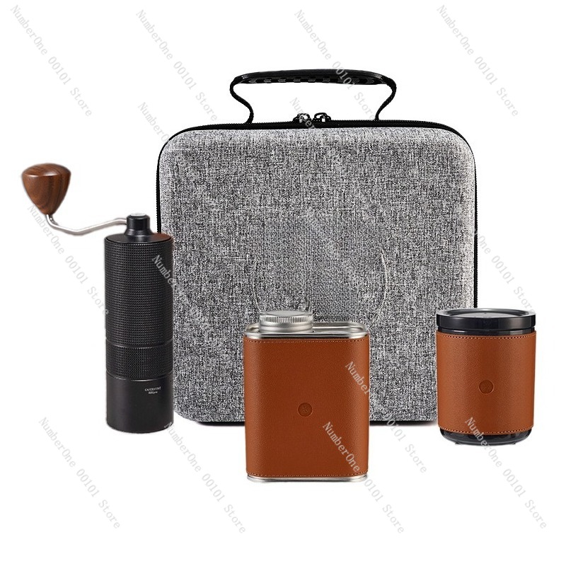 Coffee Equipment Pour Over - Tragbares Outdoor-Camping Pour-Over Kaffeekessel-Set Edelstahl Reise-Kaffeebereiter-Kit
