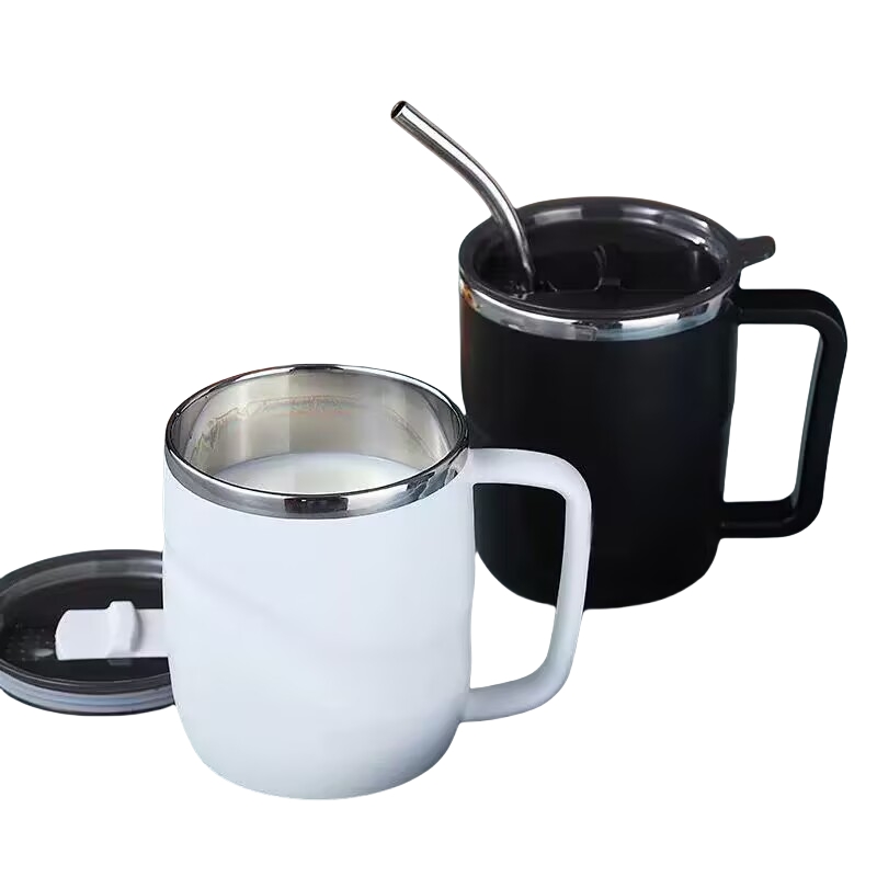 Coffee Equipment And Tools - 400 ml isolierte Kaffeetasse mit Schiebedeckel,