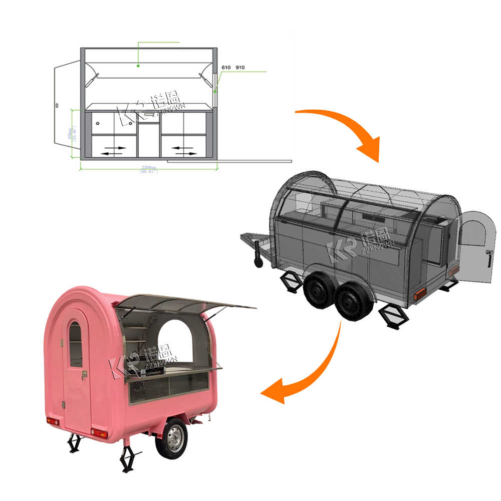 Kommerzieller Street Concessio – Mobile Coffee Van Equipment Bewertung und Preis